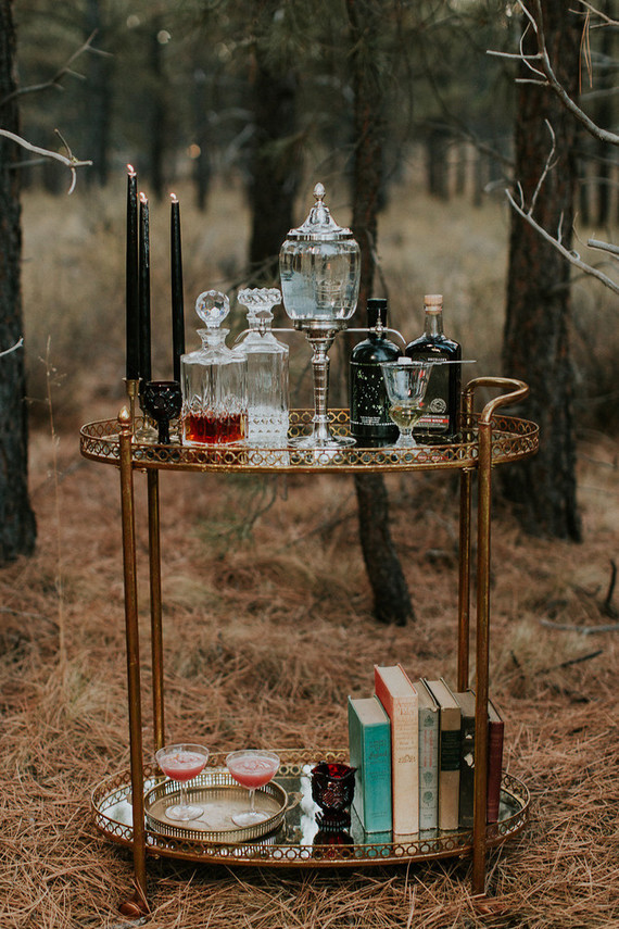 Vintage bar cart