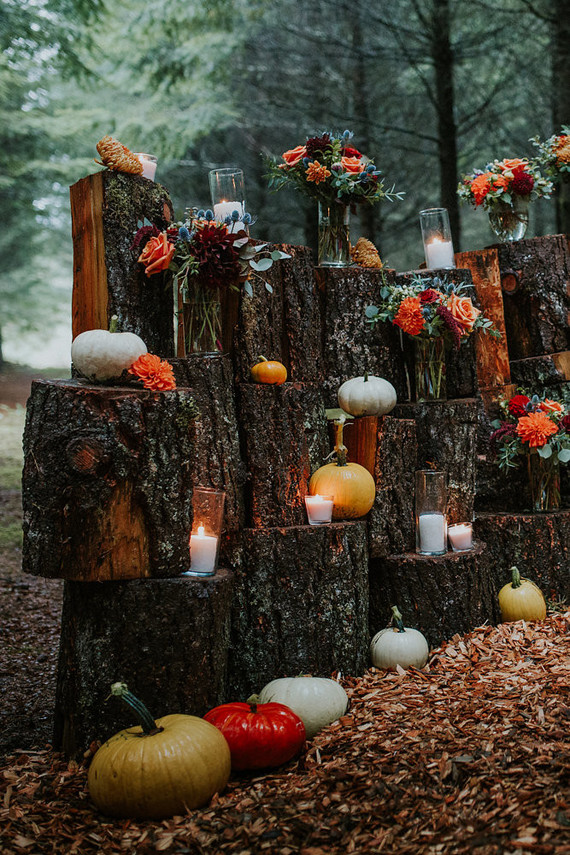 Pumpkin wedding decor