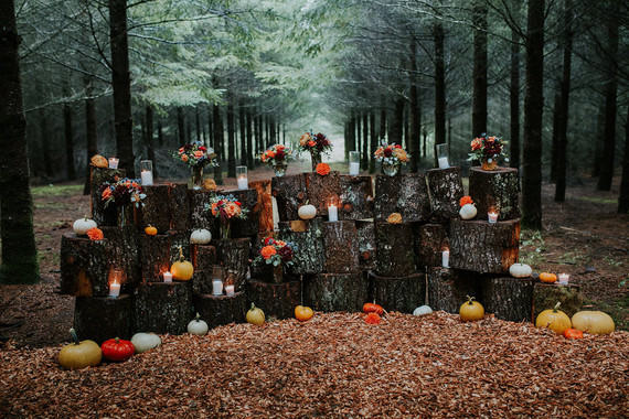 Pumpkin wedding decor
