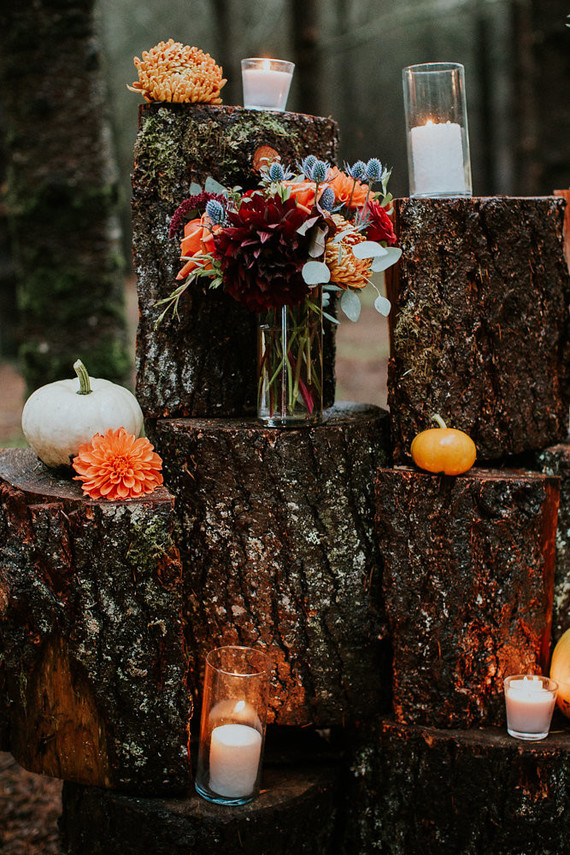 Pumpkin wedding decor
