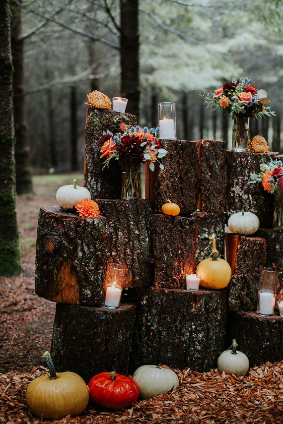Pumpkin wedding decor