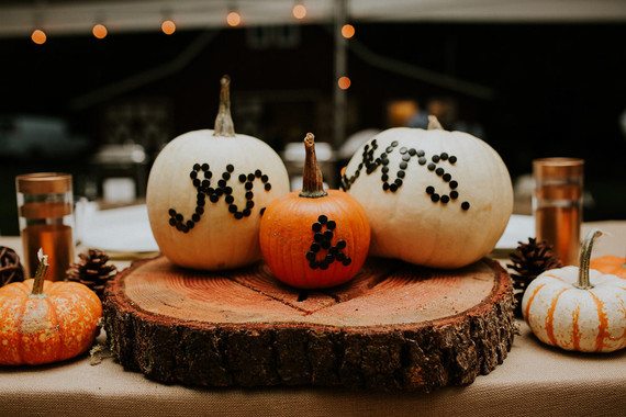 Fall wedding decor