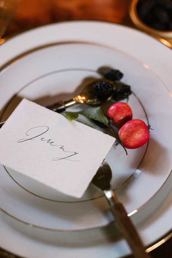 Simple wedding place cards