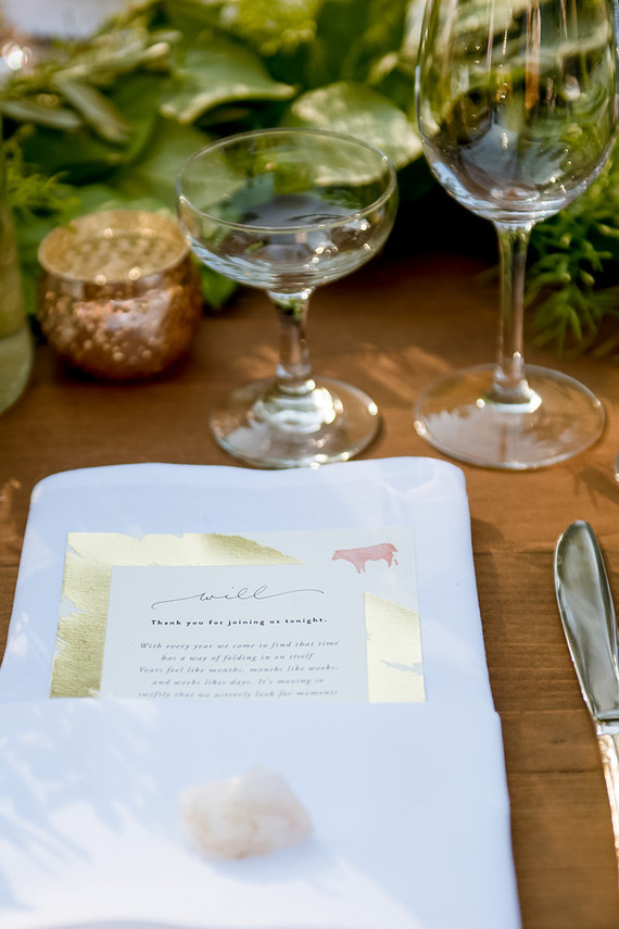 Wedding menu