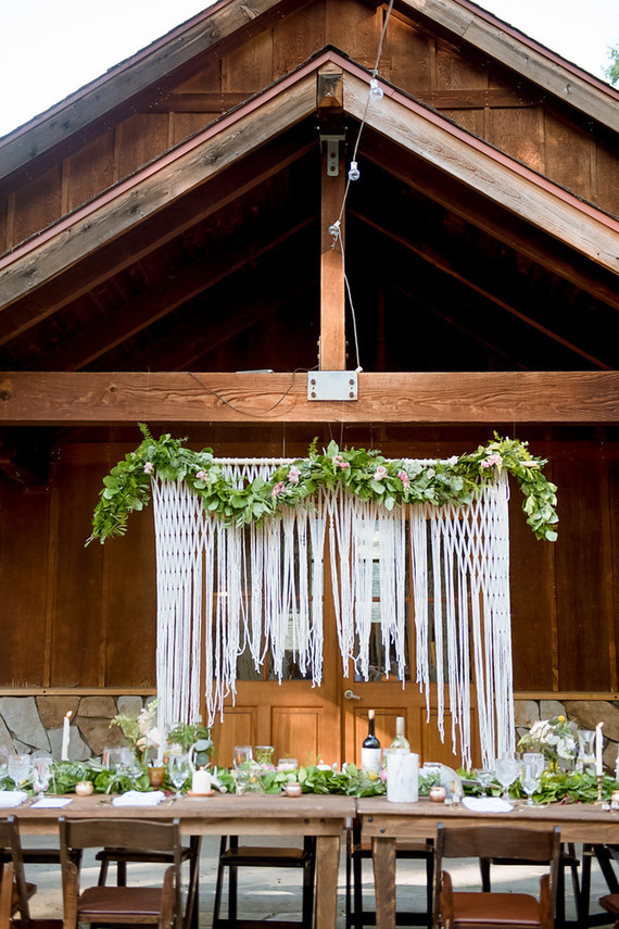 Fringe wedding decor