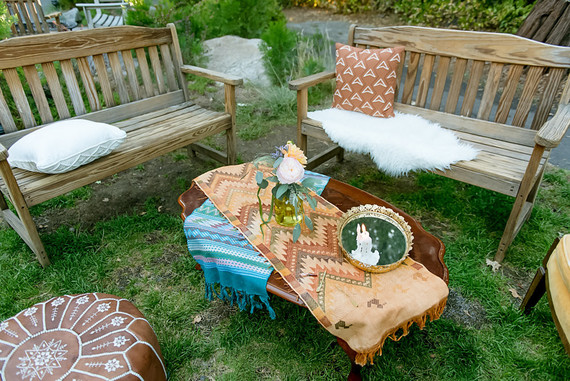 Rustic wedding lounge