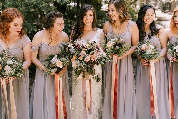 Grey bridesmaid dresses Inspiration