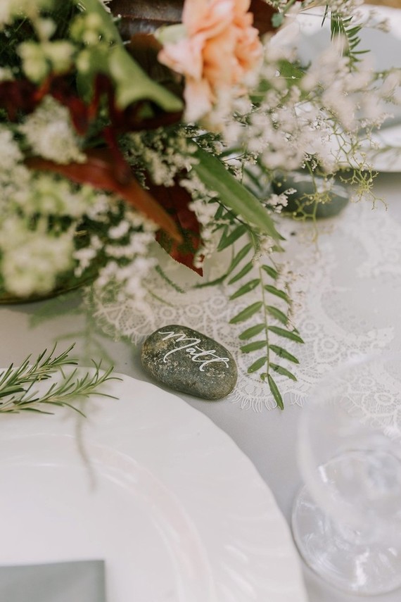 River rock escort cards Inspiration