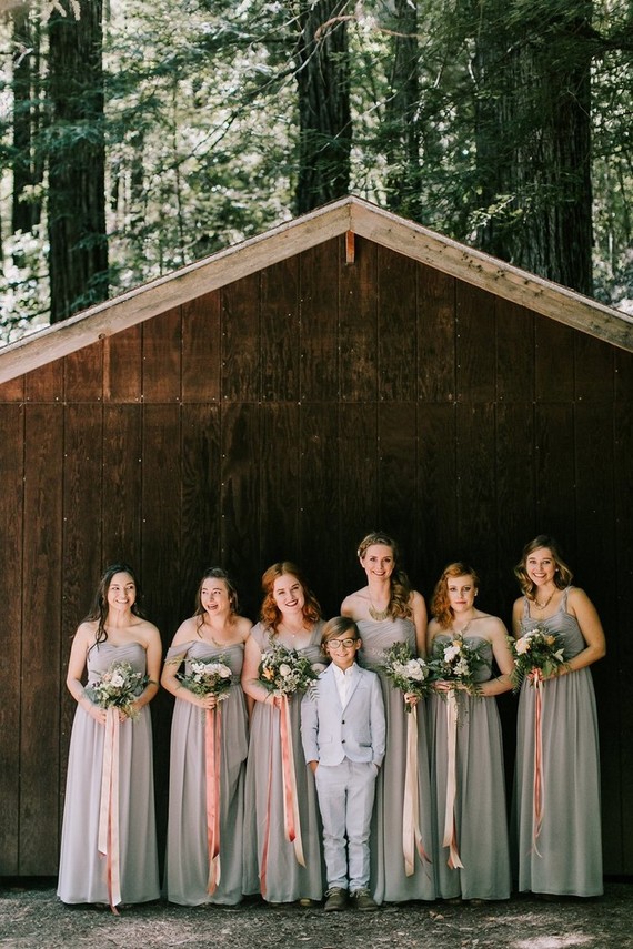 Grey bridesmaid dresses Inspiration