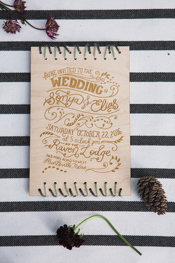 DIY wedding invitation