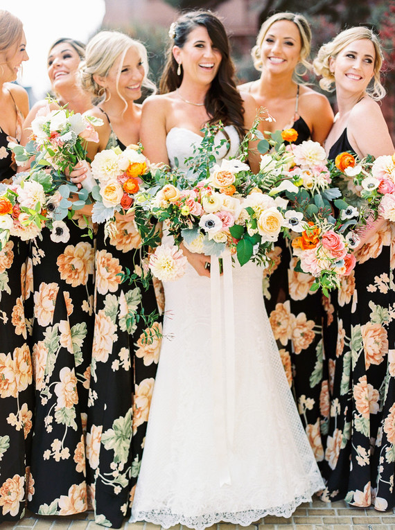 Floral bridesmaid dresses Inspiration