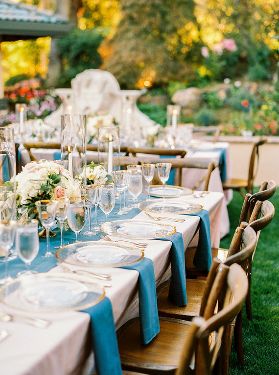 Romantic wedding reception