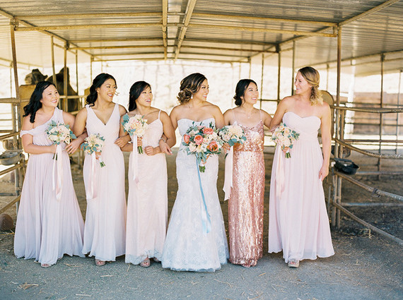 Pink bridesmaid dresses