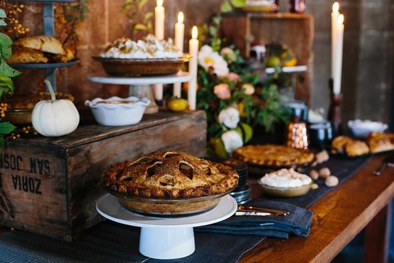 Thanksgiving pie table