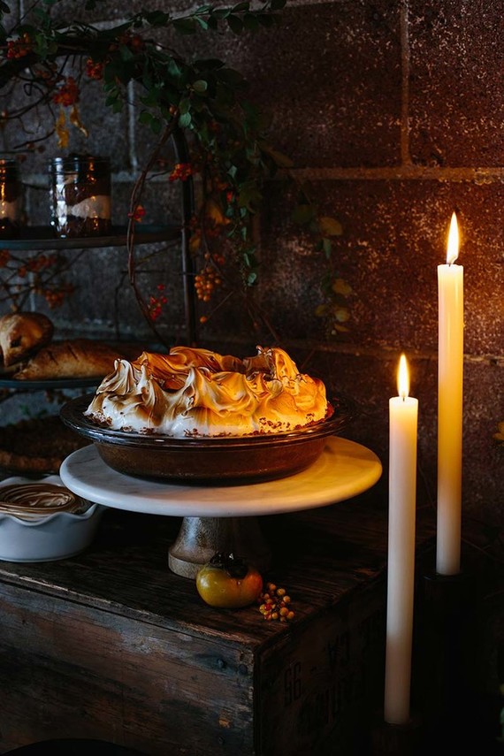 Thanksgiving pie table