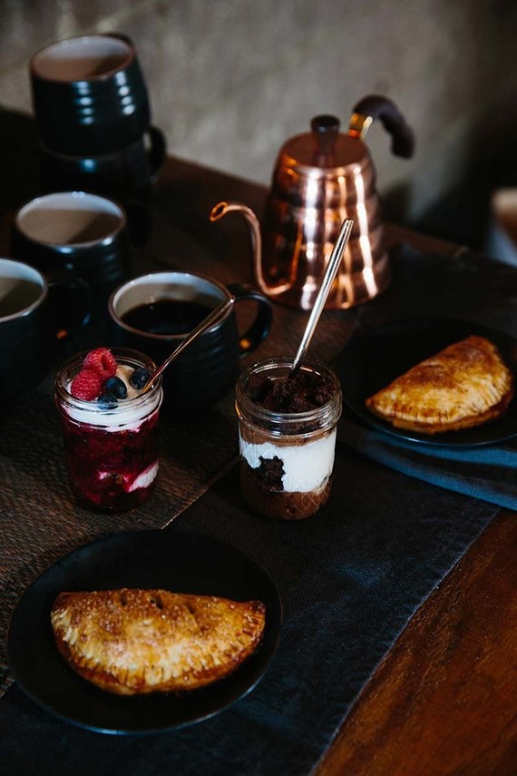 Thanksgiving pie table