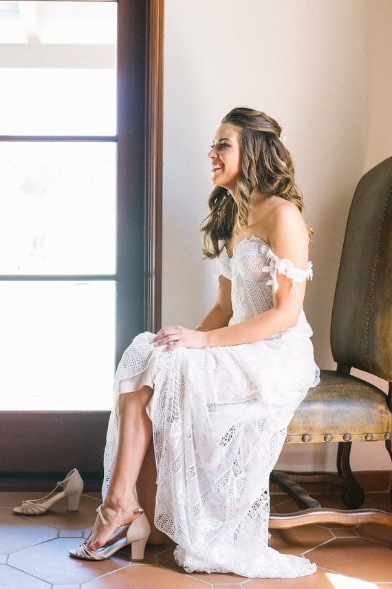 Crocheted wedding dress