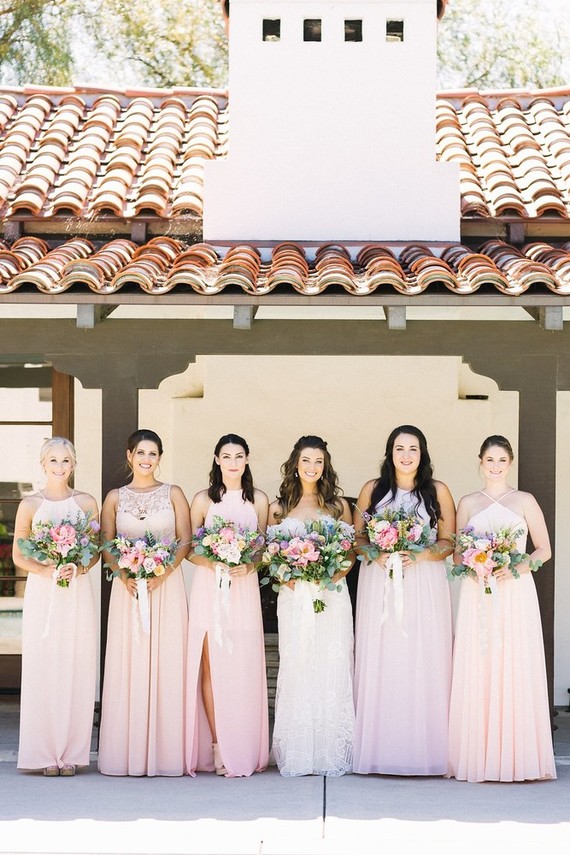 Pink bridesmaid dresses