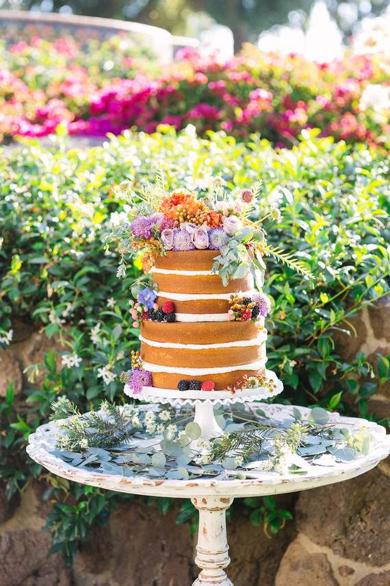 Naked wedding cake