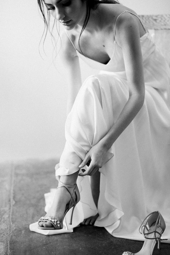 Modern Sarah Seven wedding dress