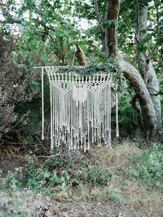 Macrame ceremony backdrop
