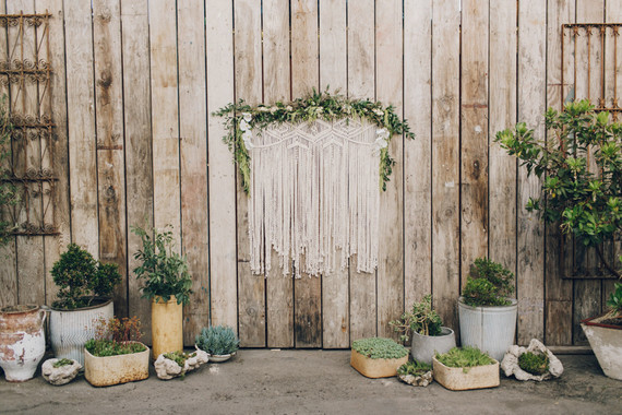 Macrame ceremony backdrop