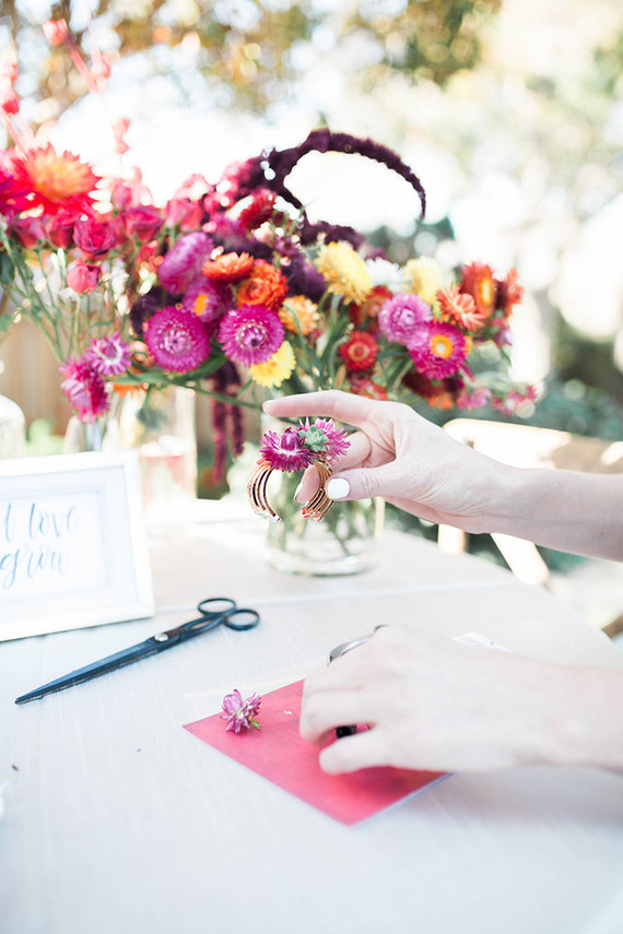 DIY floral bracelets