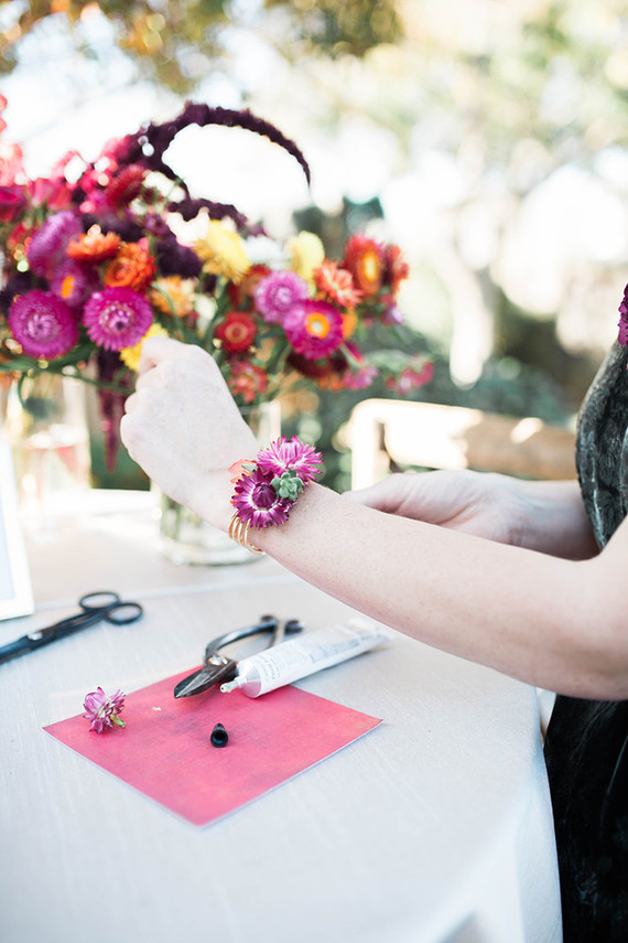 DIY floral bracelets