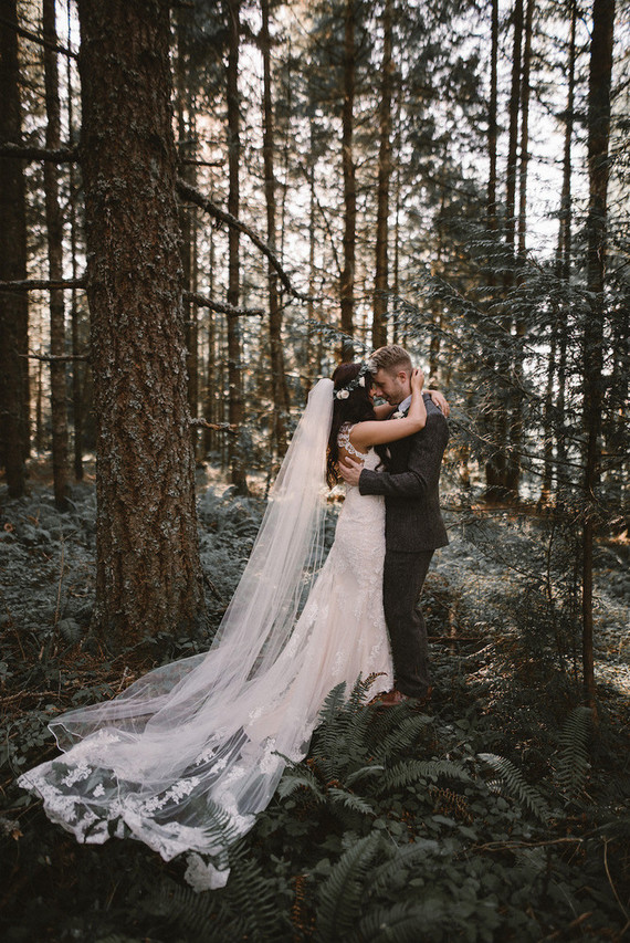 Rustic forest ceremony