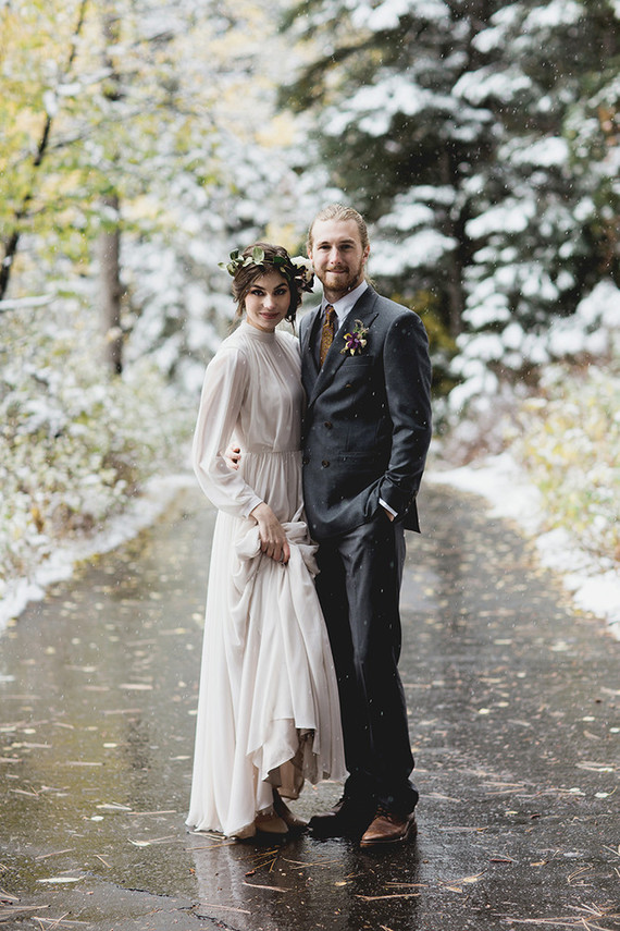 Rustic Thanksgiving wedding in the forest