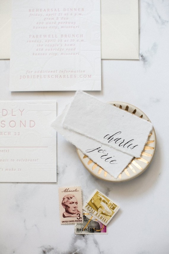 Modern wedding invitation