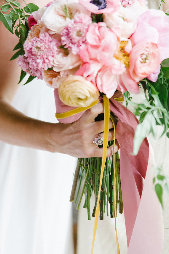 Pink bridal bouquet