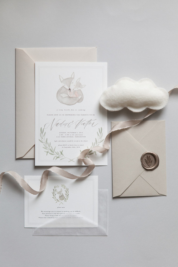 Winter fox baby shower