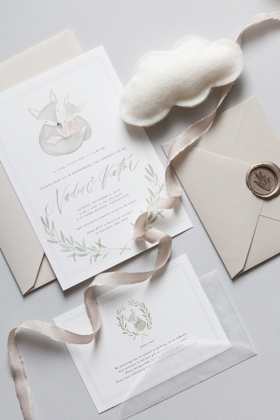 Winter fox baby shower