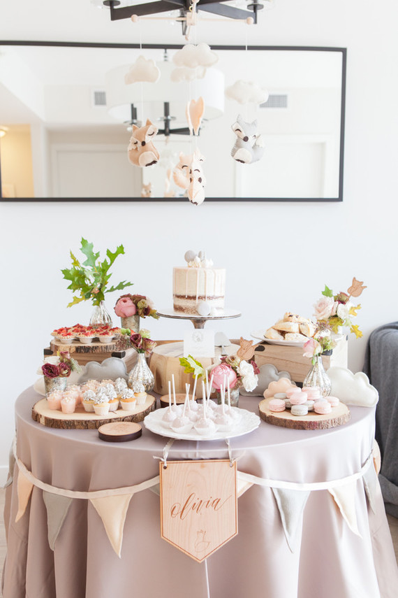 Winter fox baby shower