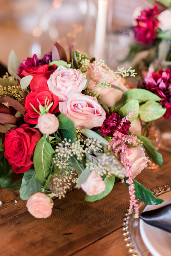 Red and pink florals