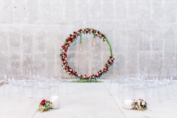 Large floral wreath