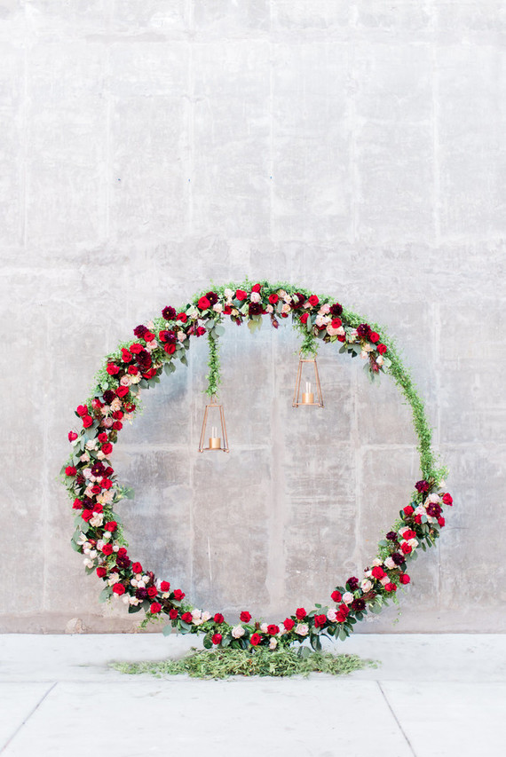 Large floral wreath