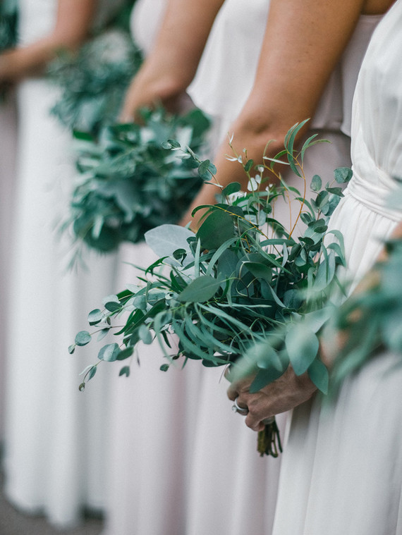 Green bridesmaid bouquet