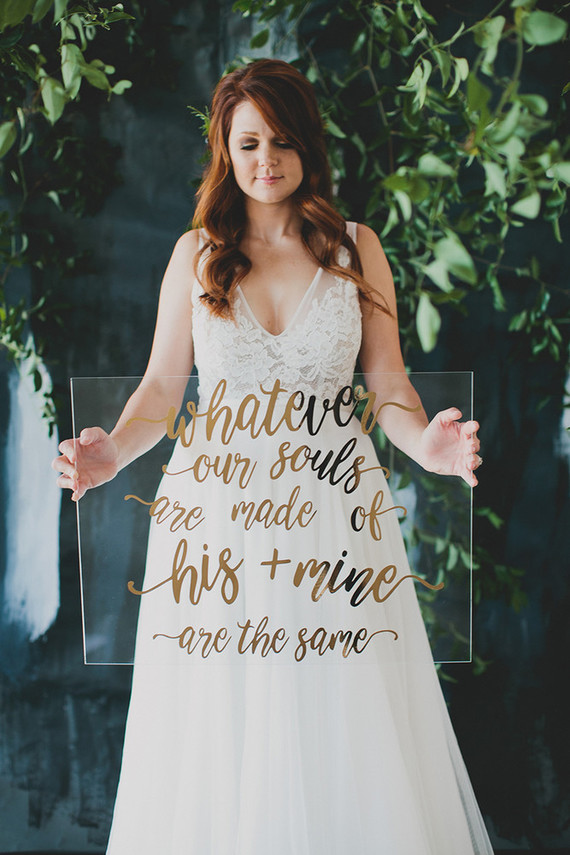 Modern wedding signage