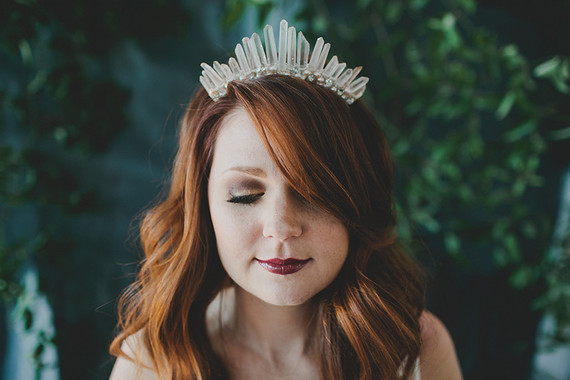 Quartz bridal crown