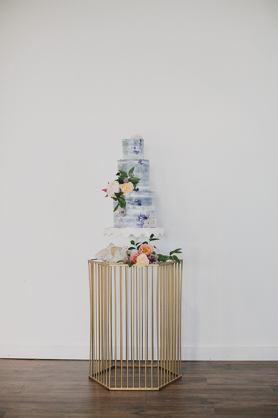 Modern winter wedding cake