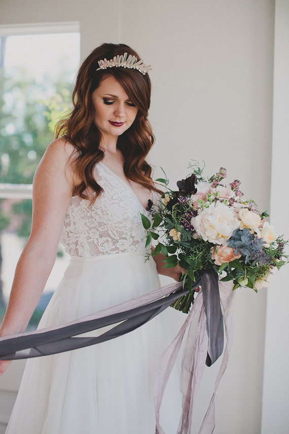 Quartz bridal crown
