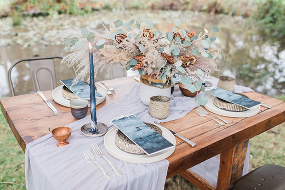 Indigo coastal wedding inspiration Inspiration