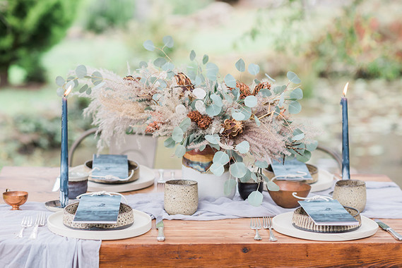 Indigo coastal wedding inspiration