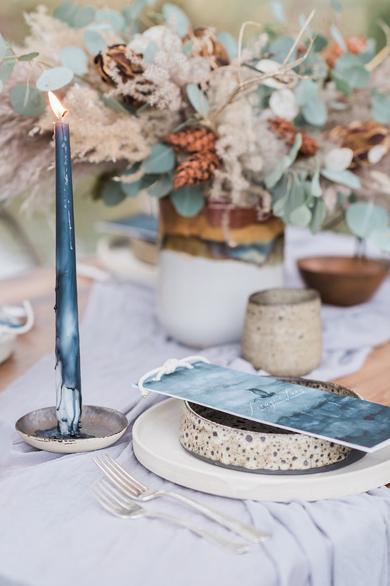 Indigo coastal wedding inspiration
