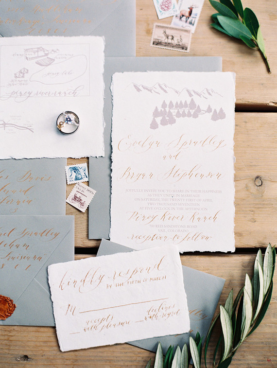 Colorado wedding invitation