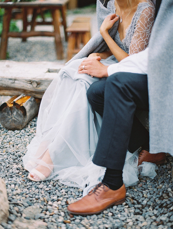 Blue wedding dress