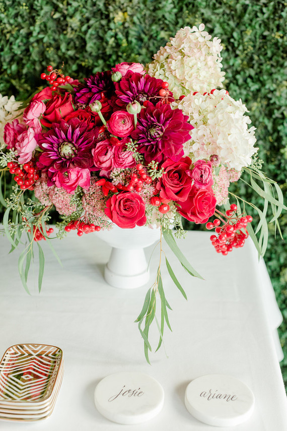 Red and pink florals