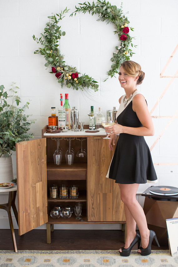 Retro holiday fondu party